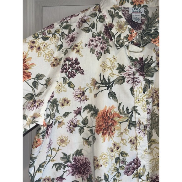 Lot‎ of 2 Button Up Floral Blouses Women's Size 1X Long Sleeves Garden Cottage - Picture 14 of 15